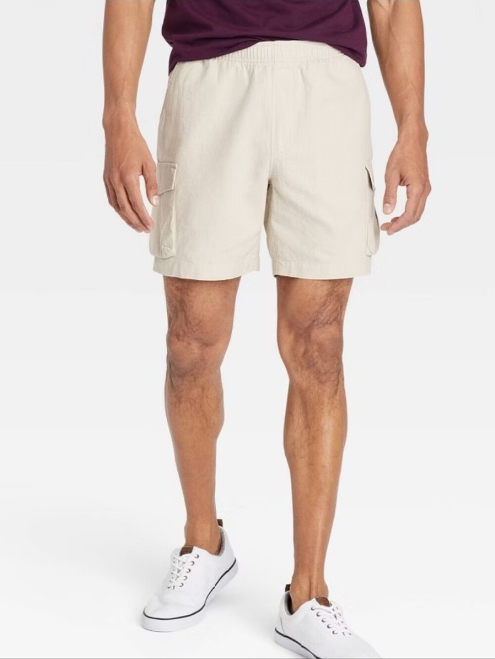 Men's 7" Everyday Cargo Shorts - Goodfellow & Co Cream XXL